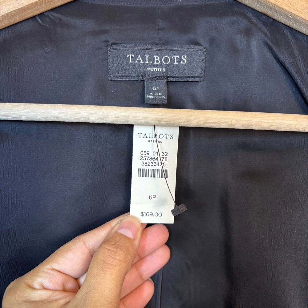 Talbots Coated Button Front Closure Blazer Jacket Size 6P Academia Career NWT - Picture 9 of 9
